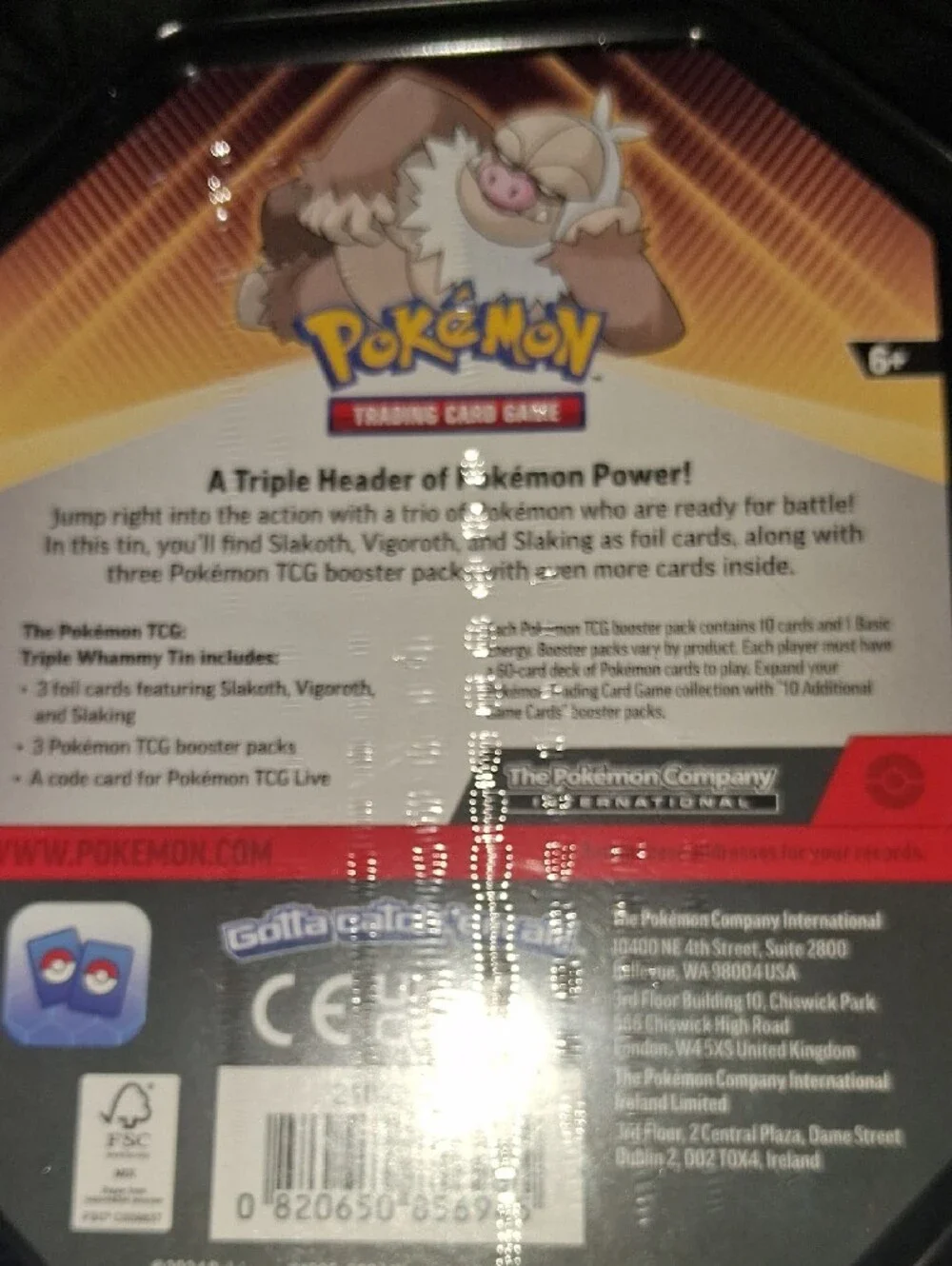Slaking Trading Card Tin - Brown